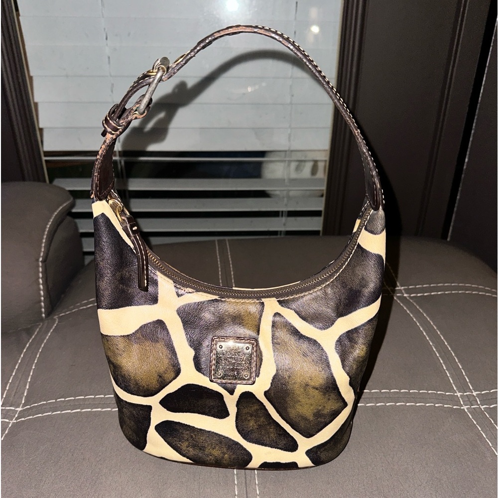 Dooney & Bourke serengeti giraffe MINI hobo Satchel Purse Handbag Leather